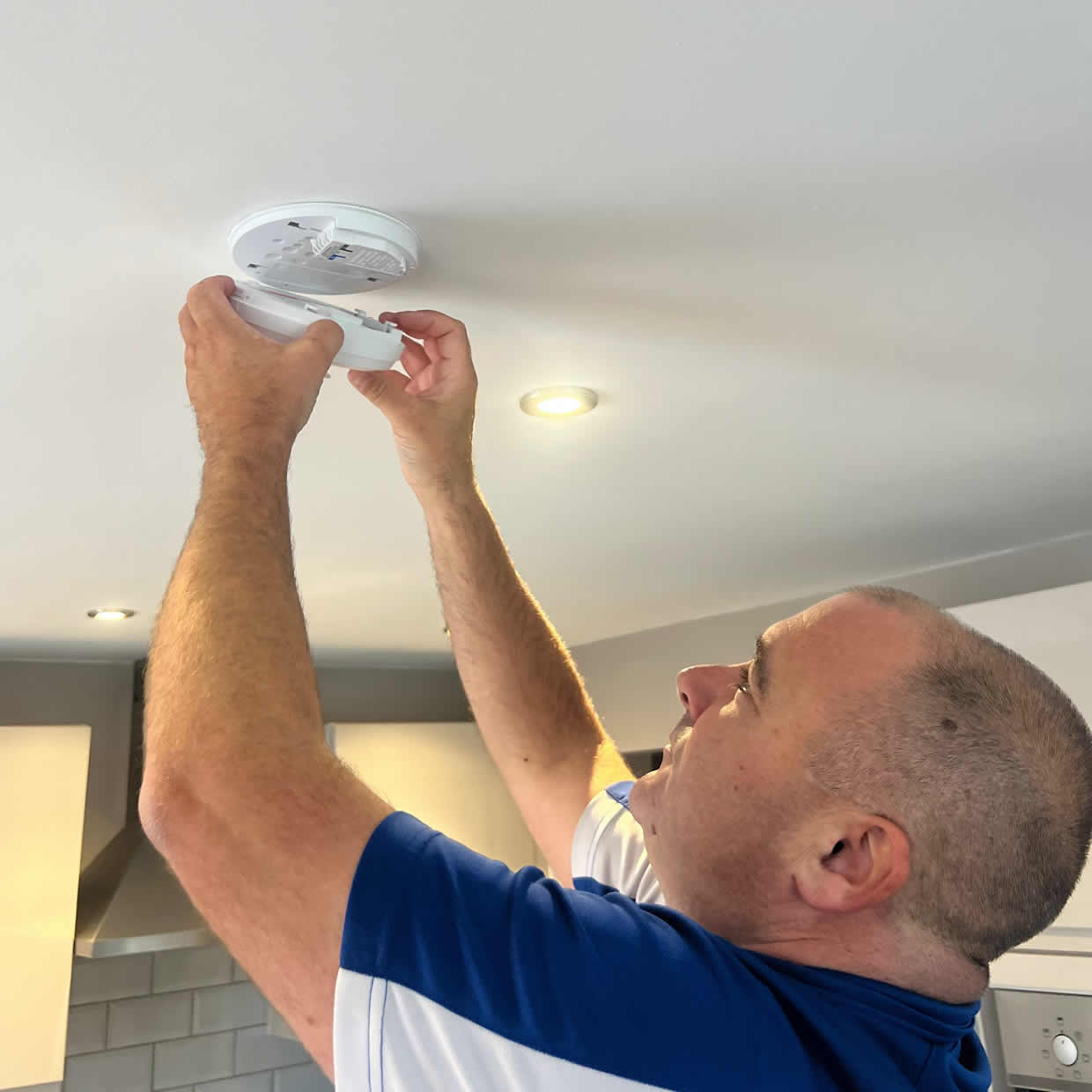 Smoke alarm providing fire safety protection in a Salisbury home